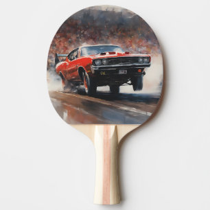 Röd Vintage - muskelbil Pingisracket