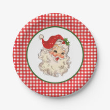 Röd Vintage Retro Santa med rött skal