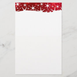 Röd vintersnöflingor för jul brevpapper