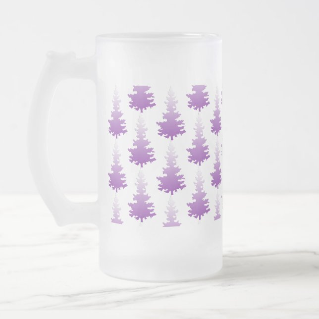 Röd-Violett Ständiggrön Julgran Frostat Ölglas (Vänster)