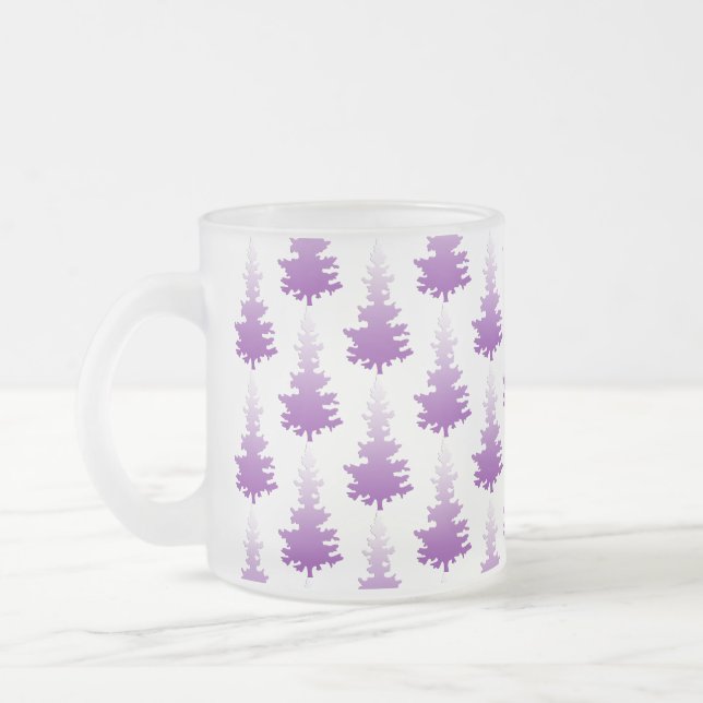Röd-Violett Ständigt Grön Julgran Frostad Glasmugg (Vänster)