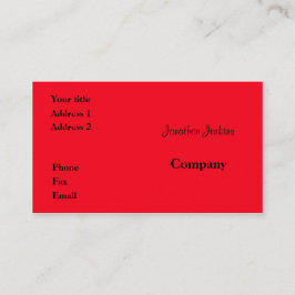 Röd Visitkort