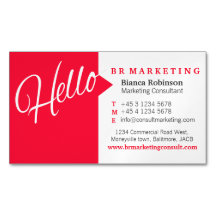 Röd visitkort för citationstecken för vithejtal