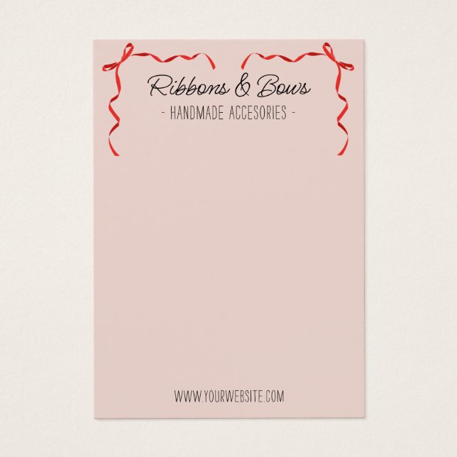 Röd visning för tillagda rött knackkort, handgjord visitkort (Framsidan)