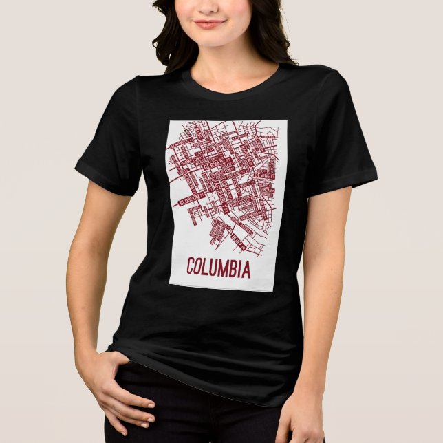 Röd & Vit Abstrakt Grafisk T-Shirt (Framsida)