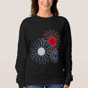Röd, vit, blå Daisy T-Shirt