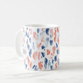 Röd Vit Blå Djurtryck Kaffemugg