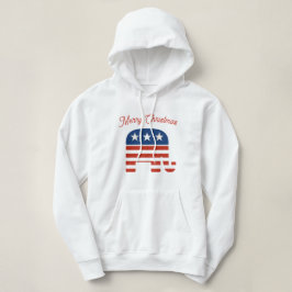 Röd Vit Blå Elefant Med Vita Stjärnor Present T Shirt