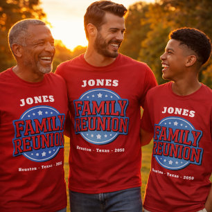 Röd, Vit, Blå Familjeåterträff T Shirt