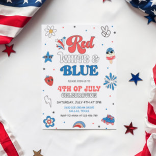 Röd Vit Blå Fest,  Fest i USA Inbjudan
