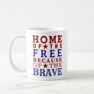 Röd Vit Blå Fjärde Juli Kaffemugg
