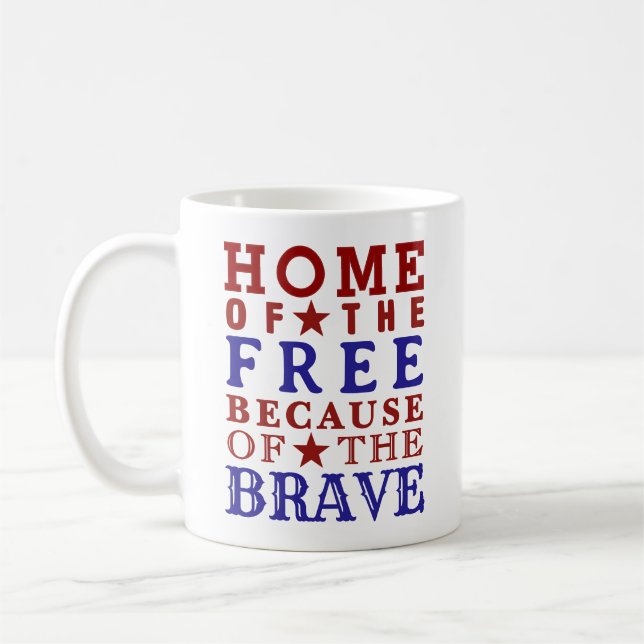 Röd Vit Blå Fjärde Juli Kaffemugg (Vänster)