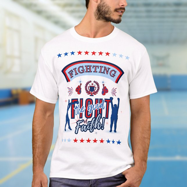 Röd, vit, blå kamp mot Bran Faith T Shirt (Skapare uppladdad)