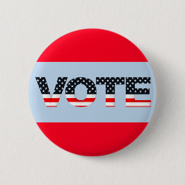 Röd, vit, blå knapp