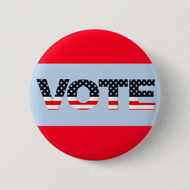 Röd, vit, blå knapp (Framsida)