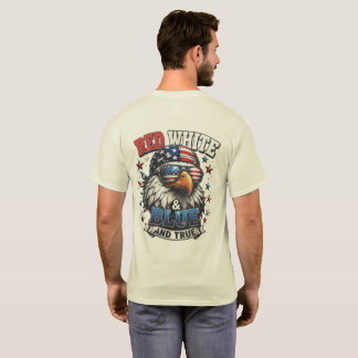 Röd Vit Blå och Sann Örn Herr T-Shirt⁠ T Shirt
