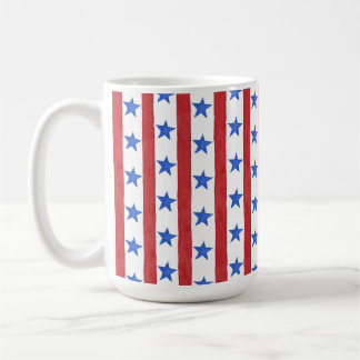 Röd Vit & Blå Patriotisk Kaffemugg