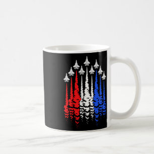Röd Vit Blå Patriotiska Jets Usa Flagga Män Pojkar Kaffemugg