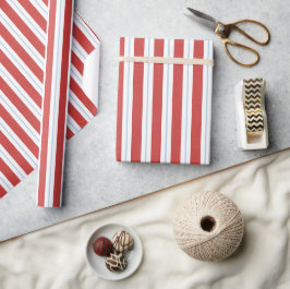 Röd Vit Blå Ränder Jul Presentpapper