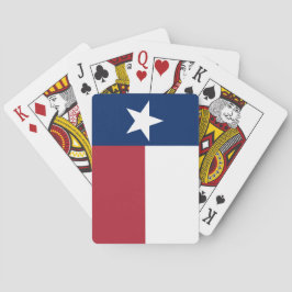 Röd Vit Blå Texas Flagga Casinokort