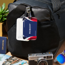 Röd Vit & Blå-USA Flagga Stjärnor Och Ränder 4 Bagagebricka