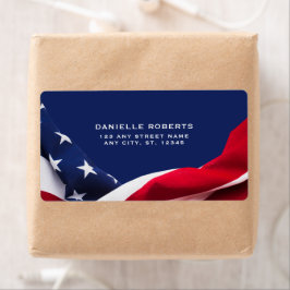 Röd Vit & Blå-USA Flagga Stjärnor Och Ränder Fraktsedel