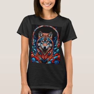 Röd, vit, blå Varg T Shirt