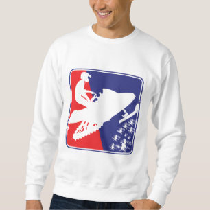 Röd-Vit-Blått-Sled-zazzle Lång Ärmad Tröja