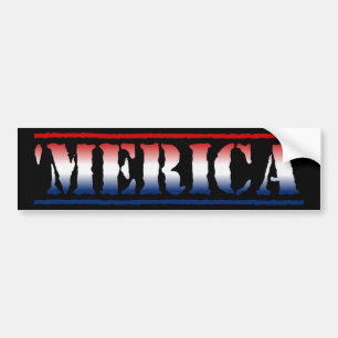 'Röd vit- & blåttbildekal för MERICA Bildekal