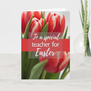 Röd Vit Blomma Tacksamhetskort Kort