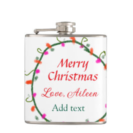 röd vit blommigt vattenfärgsutandning god jul fickplunta