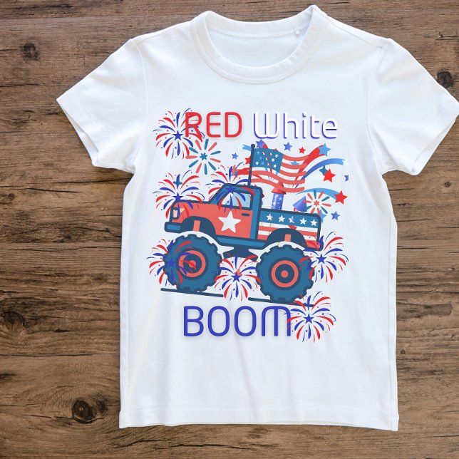 Röd, vit boom 4 juli 250-årsjubileum t shirt (Skapare uppladdad)