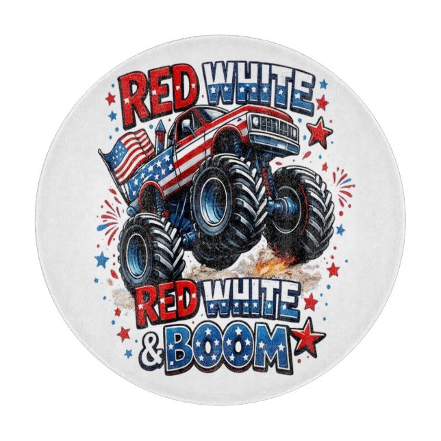 Röd Vit Boom Monstertruck (Framsidan)