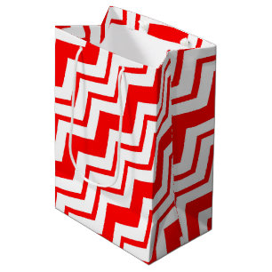 Röd vit Chevron sicksack mönsterdesign 