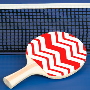 Röd vit Chevron sicksack mönsterdesign  Pingisracket