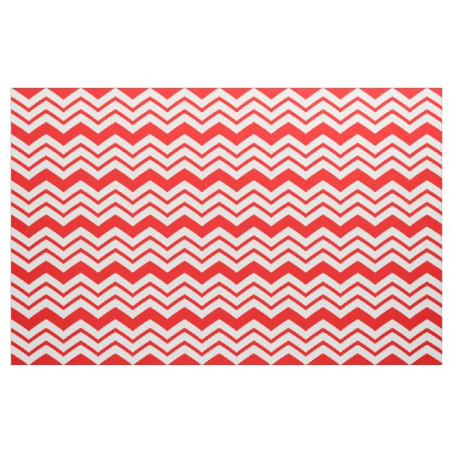 Röd vit Chevron sicksack-mönsterdesign  Tyg (Fat Quarter)