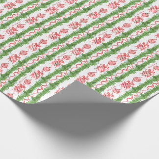 Röd & Vit Chinoiserie Girlang Grandmillennial Presentpapper