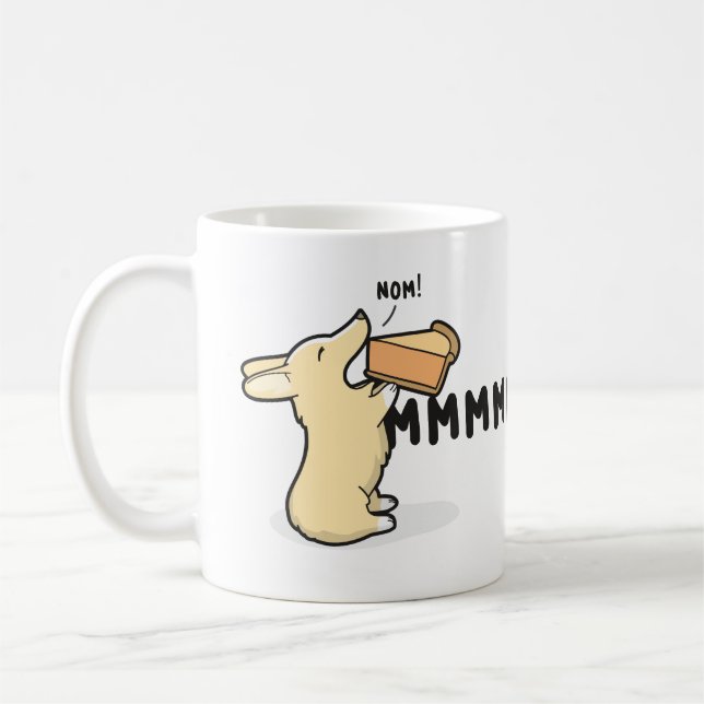 … [Röd/vit] Corgi för paj Mmm, Kaffemugg (Vänster)