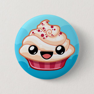Röd/Vit Cupcake - Glad Hopp Knapp