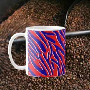 Röd, Vit & Djärv Tiger Stripe Klassisk Mugg