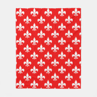 Röd Vit Fleur-de-lis