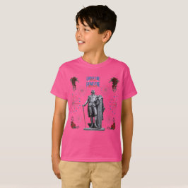 Röd vit glans het rosa t shirt