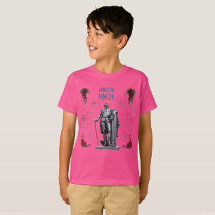 Röd vit glans het rosa t shirt