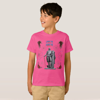 Röd vit glans het rosa t shirt