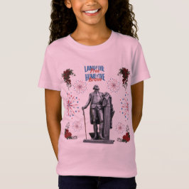 Röd vit glänsande ljus rosa t shirt
