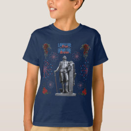 Röd vit glänsande marinblå livfull t shirt