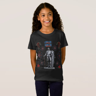 Röd Vit Glitter svart T Shirt