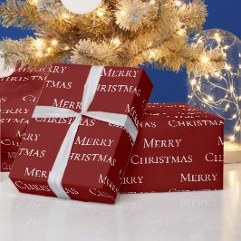 Röd vit God jul citat Presentpapper