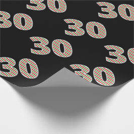 Röd, Vit, Grön "30" 30:e Event på juldagen Presentpapper