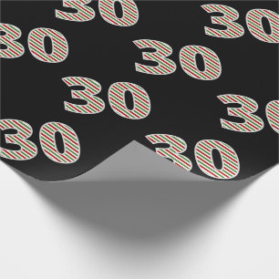 Röd, Vit, Grön "30" 30:e Event på juldagen Presentpapper